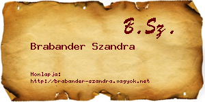 Brabander Szandra névjegykártya